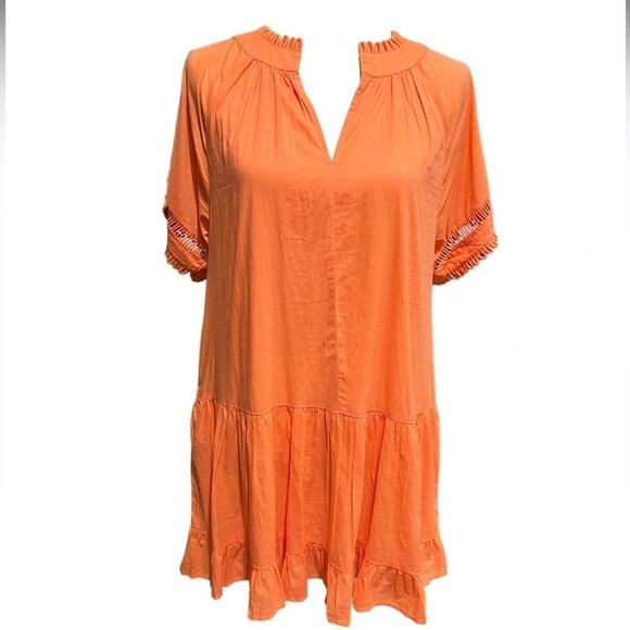Self Contrast Mavis Mini Dress Persimmon Size XS - Picture 4 of 7